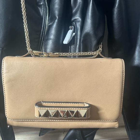 Valentino Garavani VA VA Voom Clutch Leather Rock Stud with chain Authentic - Picture 3 of 10